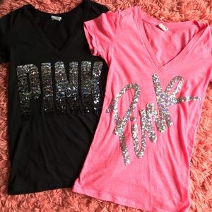 EUC Pink Victoria Secret Tee Bundle :)